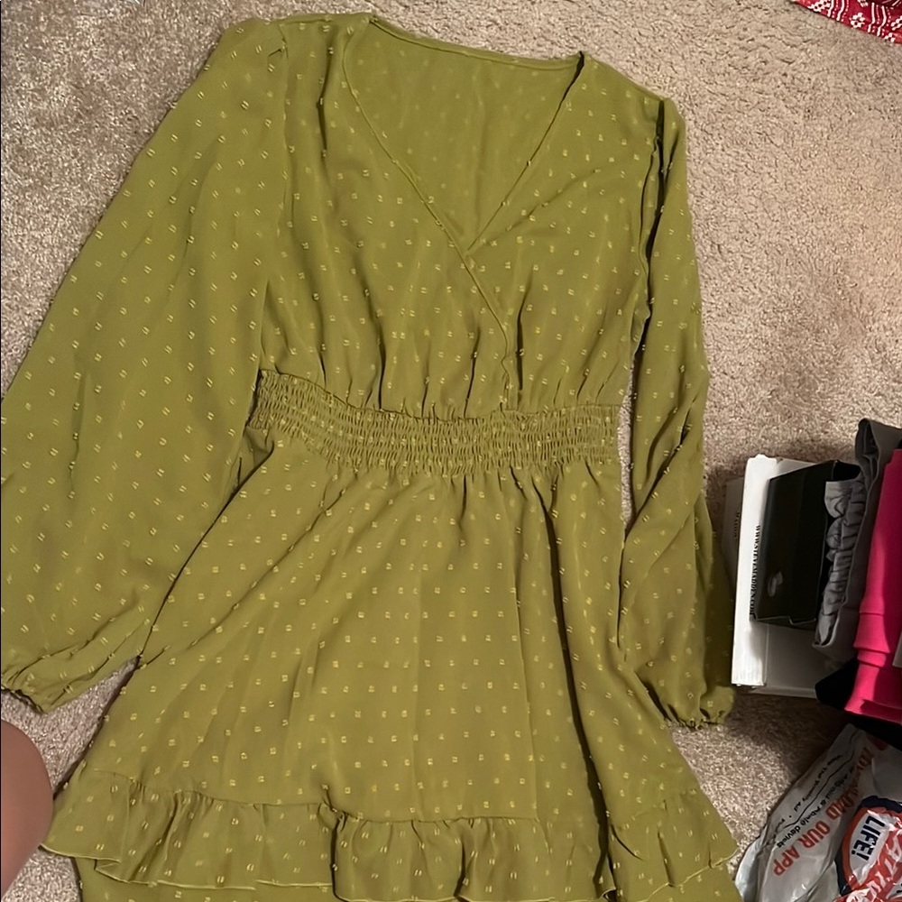 SHEIN Olive Green Dress